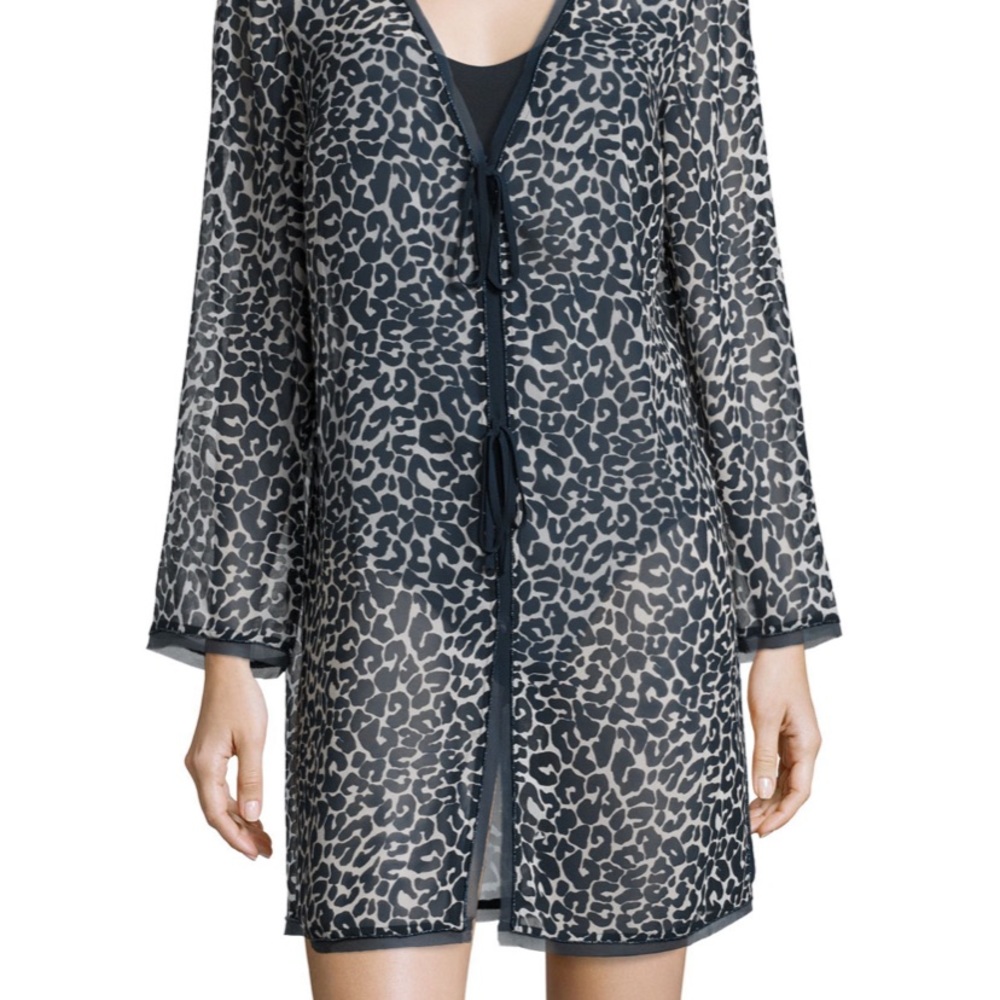 Tory Burch Silk Leopard Print Cover-Up